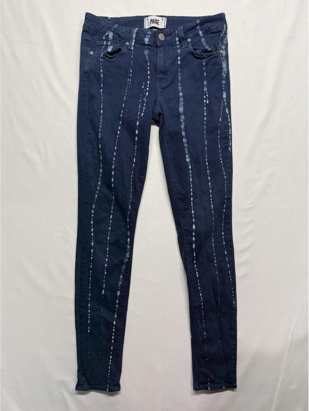 PAIGE US Made Verdugo Low Rise Ultra Skinny “Summer Night Batik” Jeans Size 27